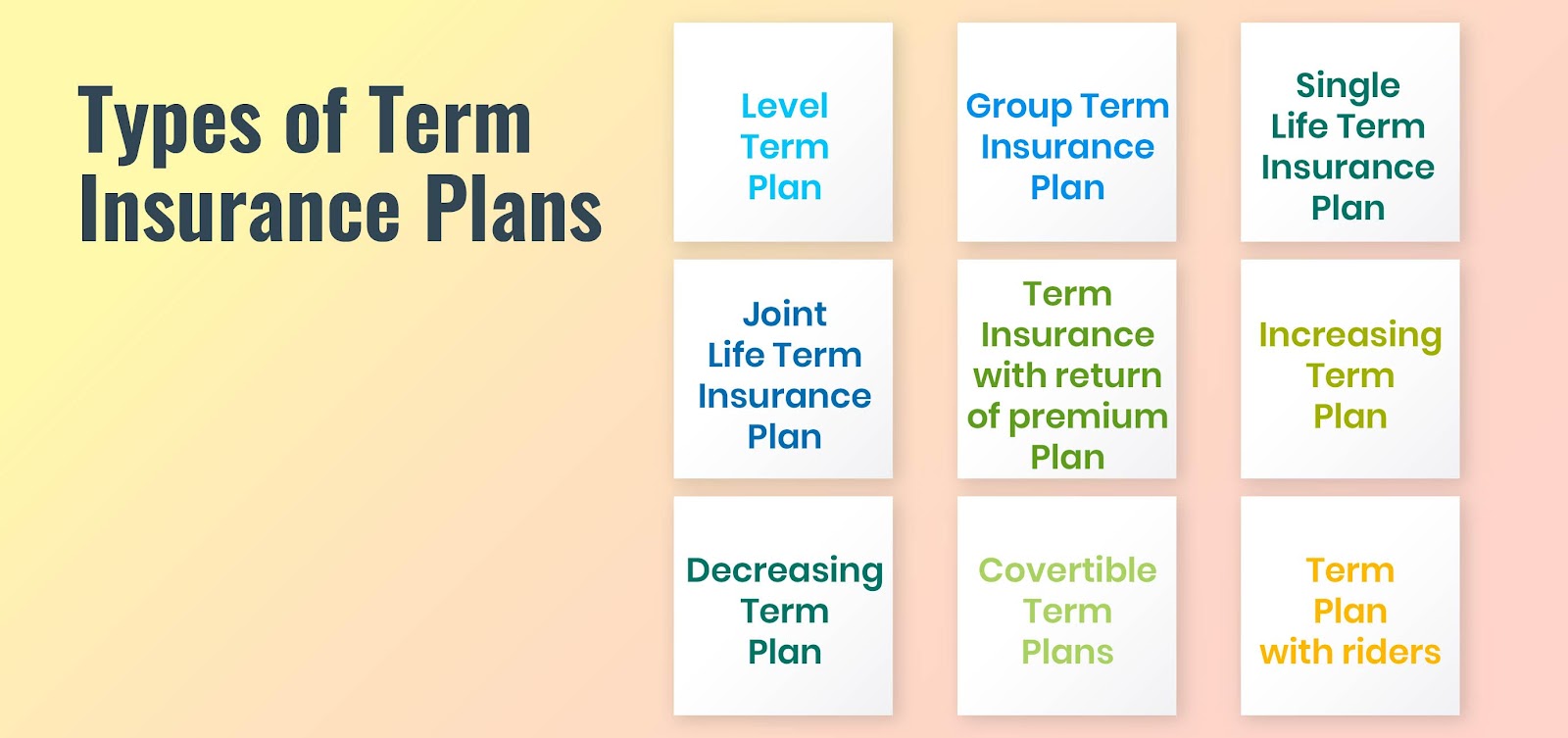 Type of Term Insurance Plan